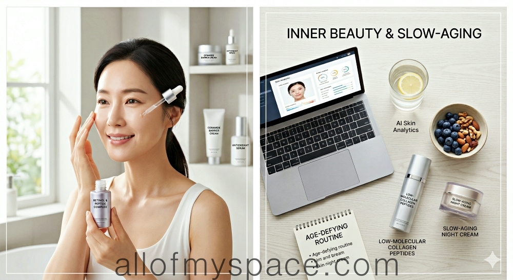 3040세대가 특히 관심을 가지는 피부 관리. 홈케어, 식단, 생활 패턴, 시술의 조합이 모두 이루어져야 완벽한 시너지를 이룬다는 의미