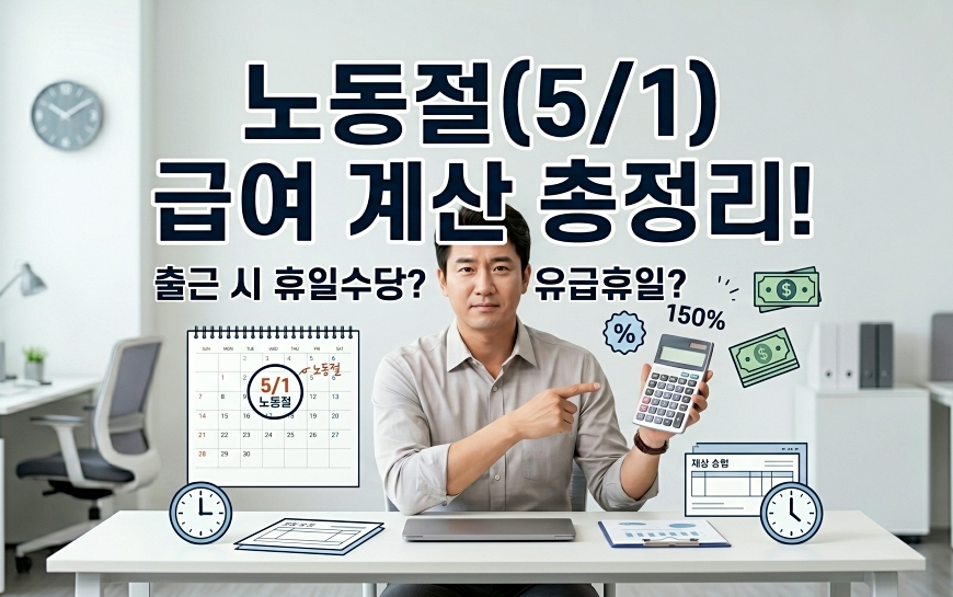 노동절 급여 계산, 사업장 규모, 아르바이트, 정직원 다른 점 총정리