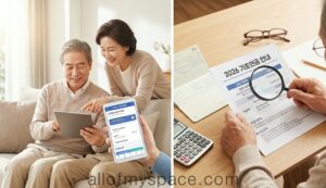 기초연금 자격과 수령액에 관심을 가지는 만65세 이상의 노부부 이미지