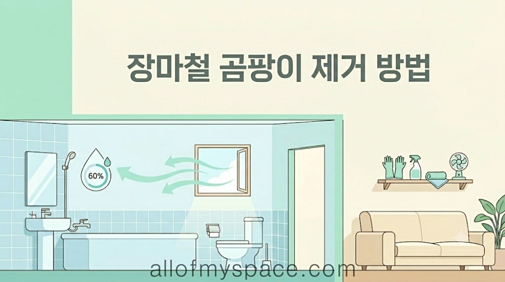 장마철에 쉽게 생길 수 있는 곰팡이, 제거 방법에 대해 알아봅니다.
