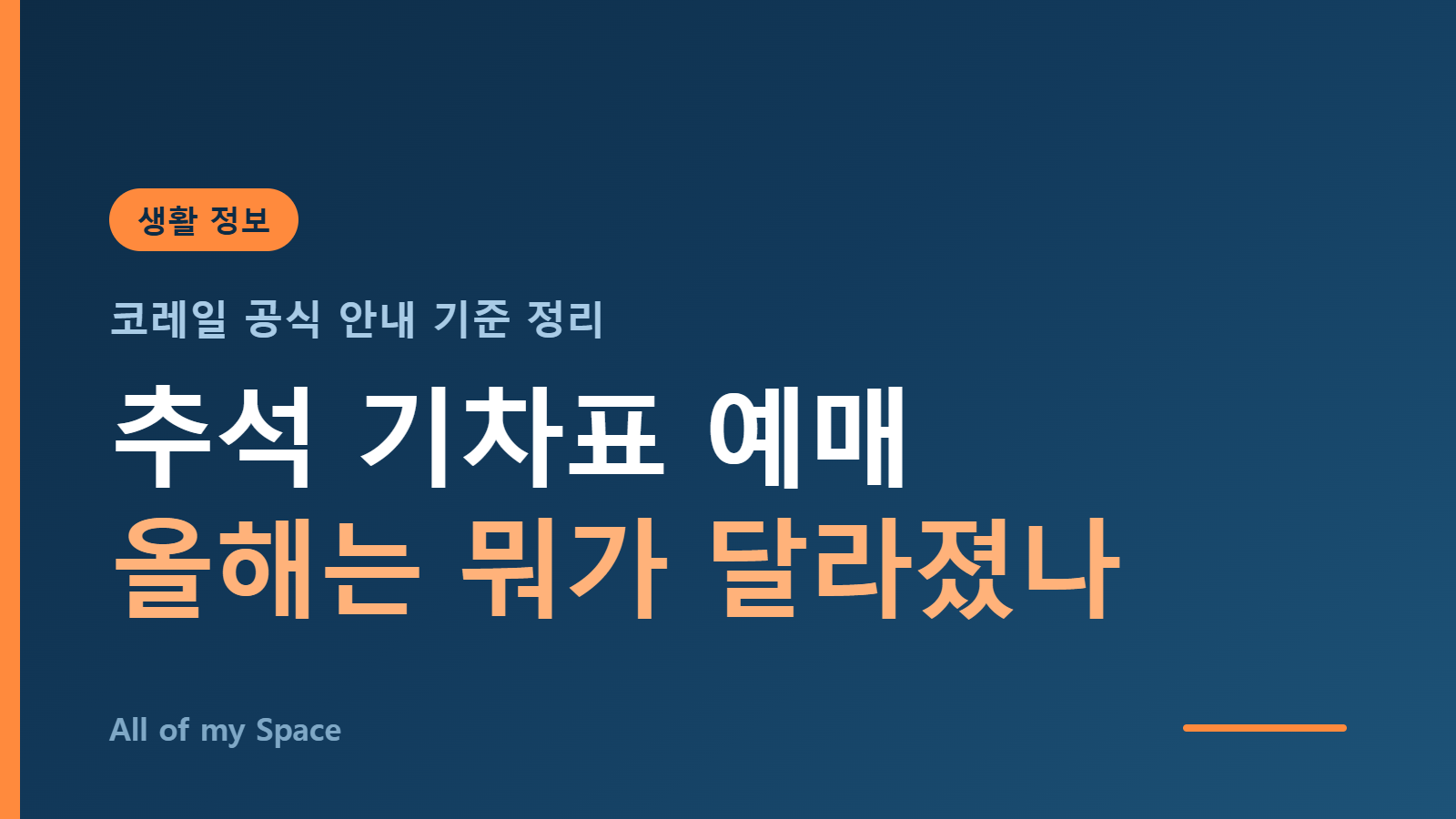 추석 기차표 예매 일정과 사전예매·일반예매 날짜를 안내하는 썸네일