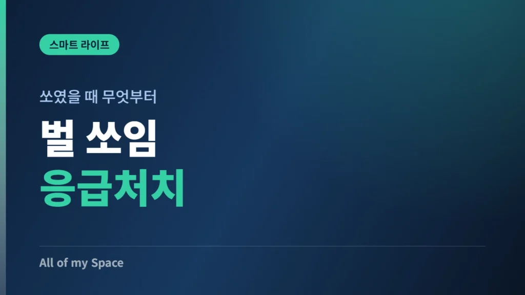 벌 쏘임 응급처치 방법 안내 썸네일