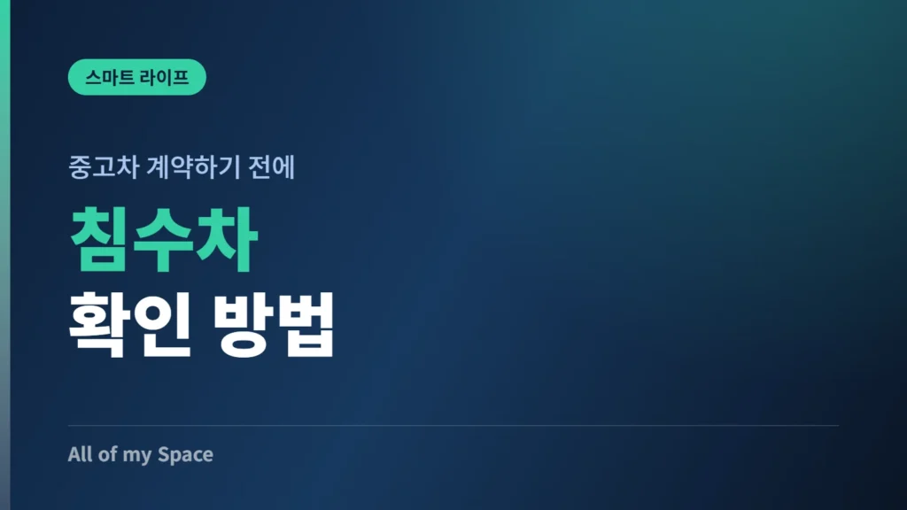 침수차 확인 방법 안내 썸네일
